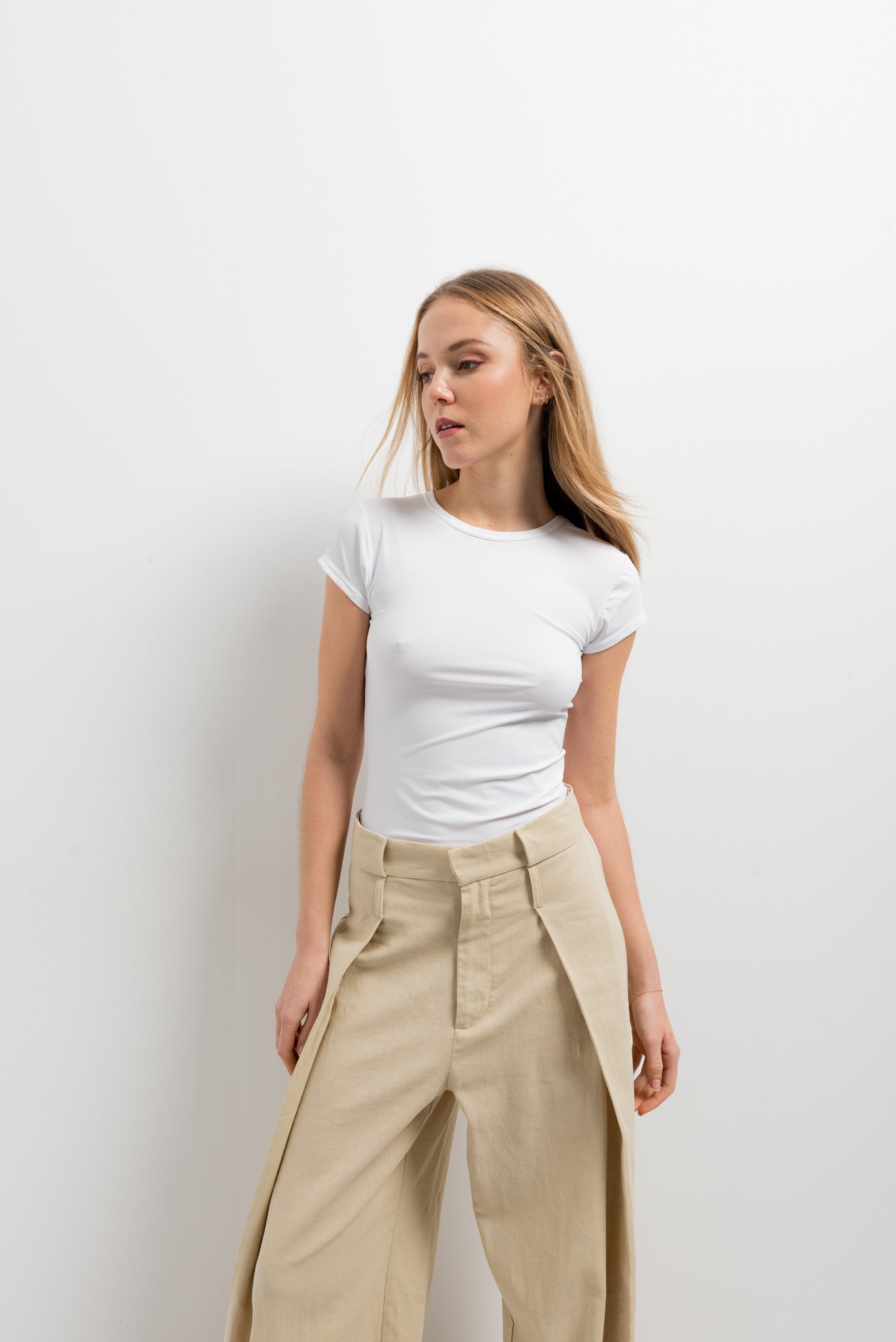 LINEN WIDE LED TROUSERS